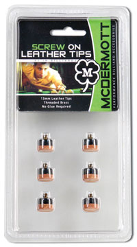 Screw on Leather Tips, 6 Pack